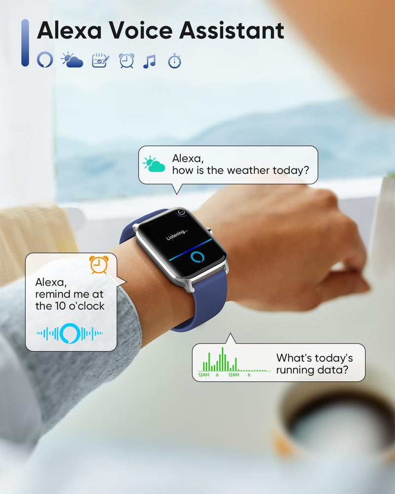 Fitpolo Smart Watch for Women Android & iPhone, Alexa Built-in [1.8" HD Screen] IP68 Waterproof Fitness Watch with Bluetooth Call (Answer/Make), Heart Rate/Sleep/SpO2 Monitor, 105 Sports Trackers