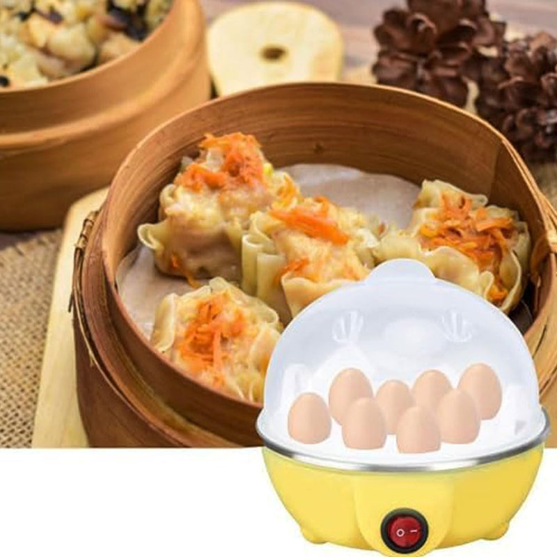 DXB FELCON Electric Egg Boiler, 7 Egg Capacity Egg Cooker with Automatic Shut-Off, BPA-Free Multi-Functional Egg Maker & Steamer for Soft, Medium & Hard-Boiled Eggs