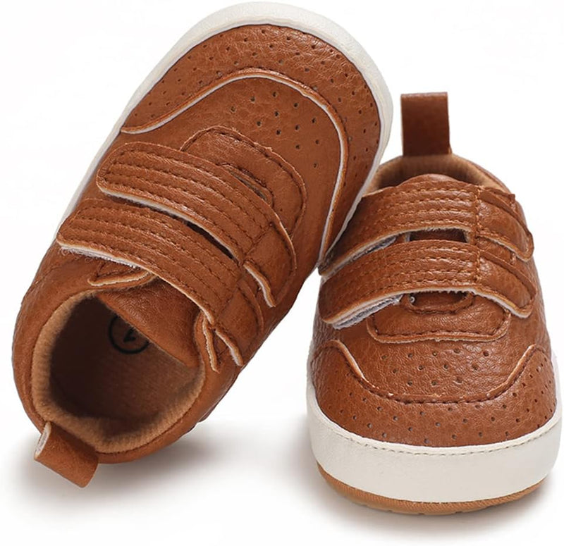 E-FAK Baby Shoes Boys Girls Infant Sneakers Non-Slip Rubber Sole Toddler Crib First Walker Shoes