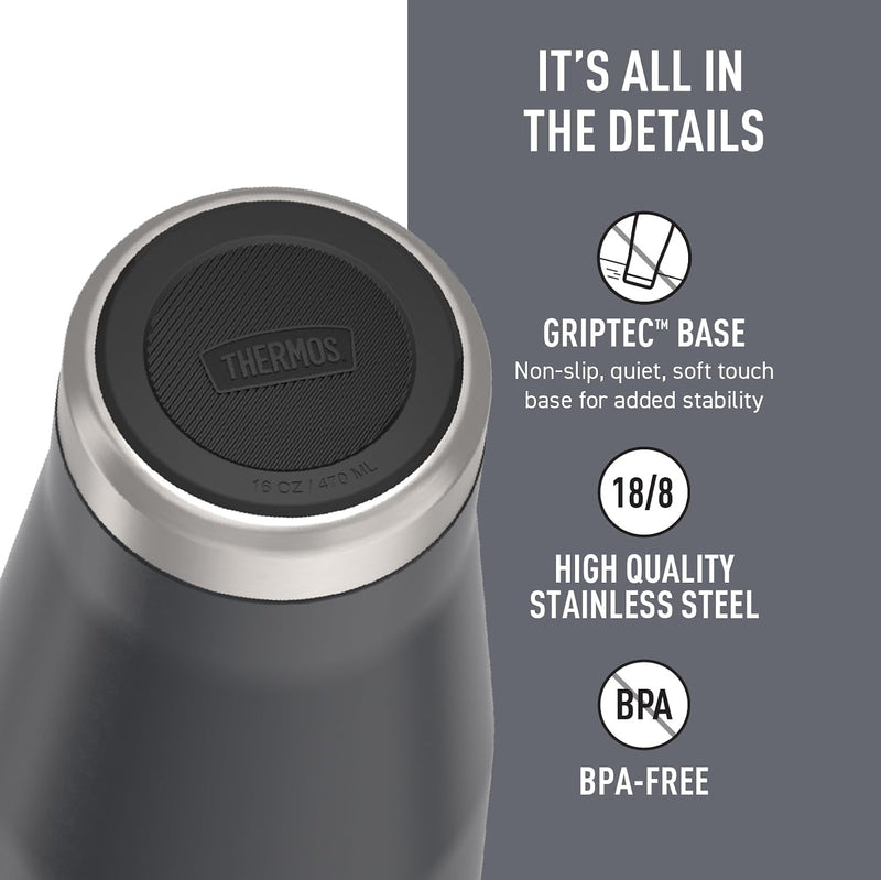 THERMOS ICON STAINLESS STEEL VACUUM INSULATED SANDSTONE TUMBLER 470 ML, IS1012SN, TRAVEL MUG, TUMBLER WITH HANDLE, COFFEE MUG