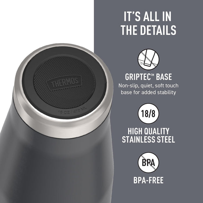 THERMOS ICON STAINLESS STEEL VACUUM INSULATED SANDSTONE TUMBLER 470 ML, IS1012SN, TRAVEL MUG, TUMBLER WITH HANDLE, COFFEE MUG