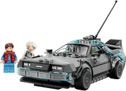 Speed Champions Time Machine from Back to the Future Toy - Car Model Kit w/Doc Brown & Marty McFly Minifigures - Gift for 9+ Year Old Boys, Girls & Movie Fans - 77256