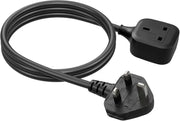 EP 1M 13A Heavy Duty Extension Lead 3 Socket Fireproof Power Strip with Surge Protection Indoor Extension Cable for Home, Office Black - 3M