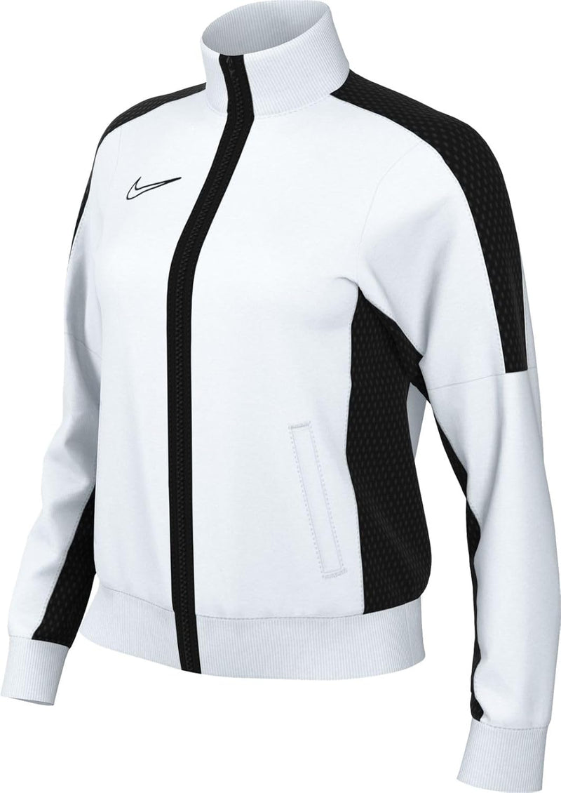 Women's W Nk Df Acd23 Trk Jacket K Knit Soccer Track Jacket - WHITE/BLACK/(BLACK)