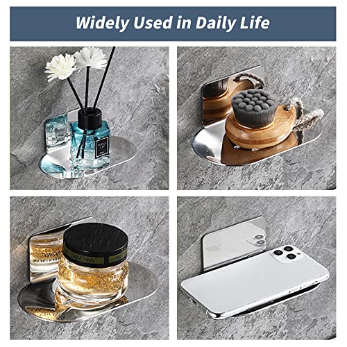 Rise age Soap Holders for Shower, Chrome Adhesive Soap Dishes for Shower Stainless Steel Bar Soap Holder for Shower No Drilled Soap Holder for Shower Wall, Bathroom, Kitchen Sink (Silver Chrome 2 Pcs)