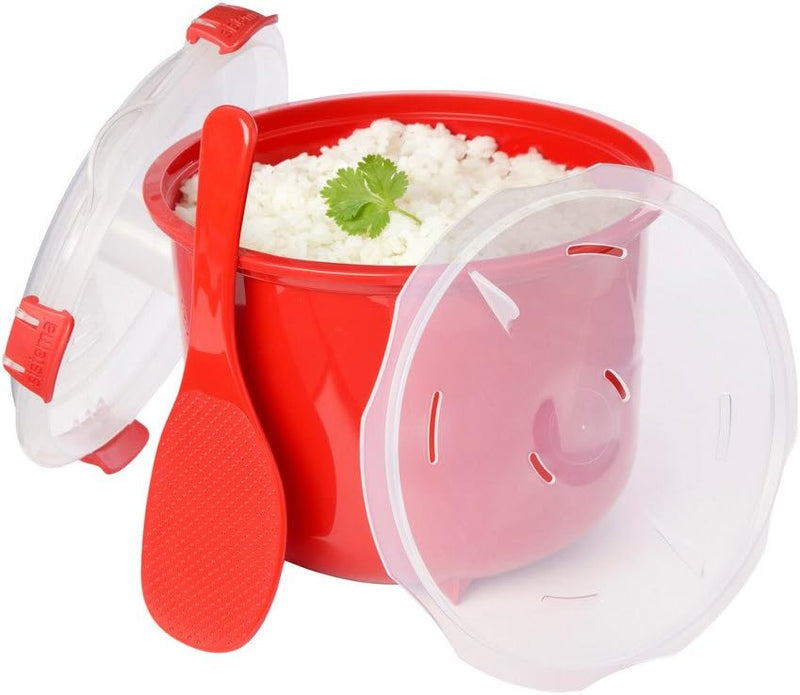 Sistema Microwave Collection Steamer, Large, 109 oz./3.2 L, Red 2.6L Red 1110