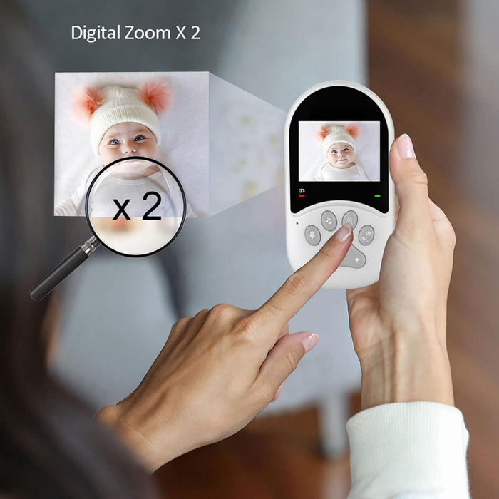 Sorandy 2.4in Baby Monitor, 2.4GHz Connection Baby Video Monitor, Baby Security Camera with Automatic Night Vision Function Soothe the Baby, Security Monitoring 60 Degrees Angle (UK Plug)