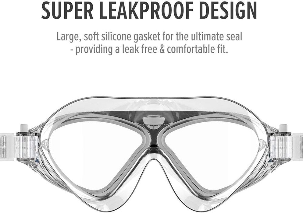 MAKINGTEC Swim Mask, Wide View Swimming Mask Goggles Anti-fog Waterproof Diving Goggles for Adults Men Women Spearfishing Snorkeling Swimming