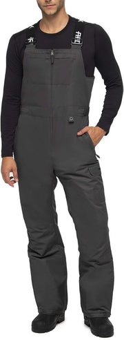 mens Avalanche Athletic Fit Insulated Bib Overalls skiing-bibs (pack of 1) - Charcoal
