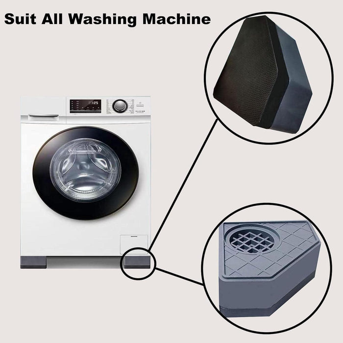 Azonee Anti Vibration Pads for Washing Machine,Washer and Dryer Pedestals Stop Washer Machine Noise Slip Moving Shaking Walking Skidding, Rubber Feet Pads Set of 4