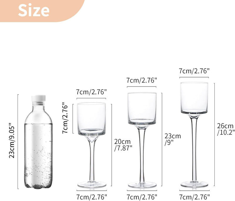Nuptio Set of 3 Elegant Tea Light Glass Candle Holders Wedding Table Centrepiece