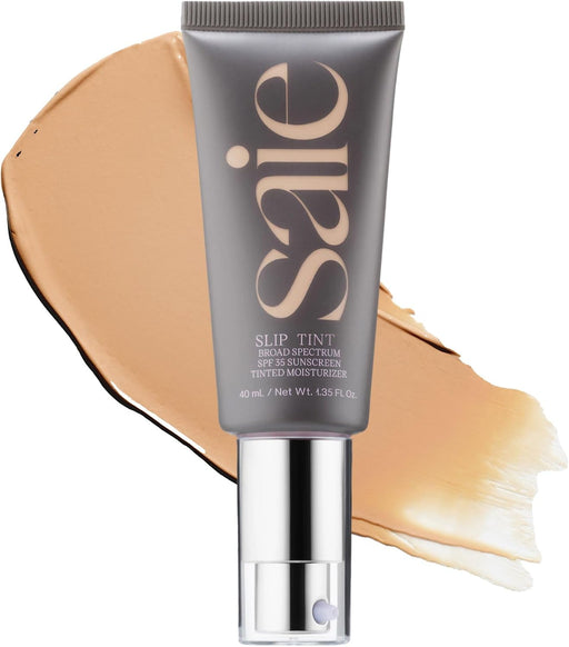 Slip Tint SPF 35 Tinted Moisturizer - Light Coverage Moisturizer + Broad Spectrum Zinc Oxide Sunscreen with Hydrating Hyaluronic Acid - Shade Three (1.35 oz) - Light to Medium - Peach