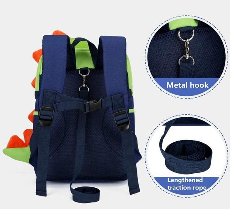 3-6 Year kids bags School Backpack Toddler 3D Comic Elementary Student Schoolbag Waterproof Lightweight Kids Bookbags for Boys Girls (Blue Elephant) - S