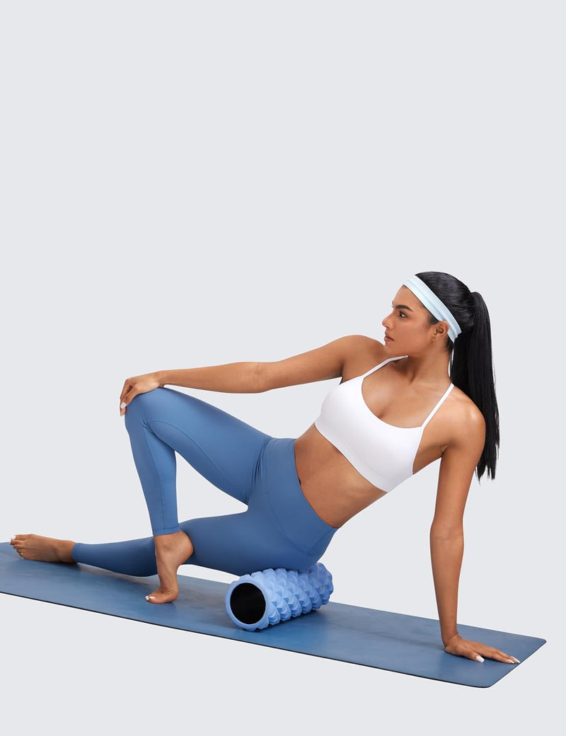 CRZ YOGA Y Back Sports Bra for Women - Padded Racerback Spaghetti Straps Thin Strap Low Impact Workout Yoga Bra