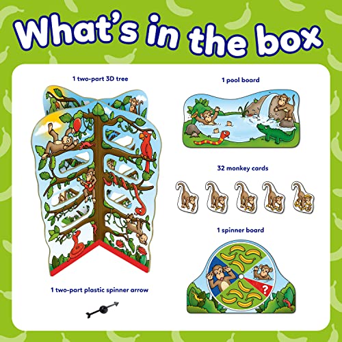 Orchard Toys Cheeky Monkeys Game, A Fun Game Of Chance, Family Game, Perfect For Kids Age 4-8, Educational Game Toy, Family Game