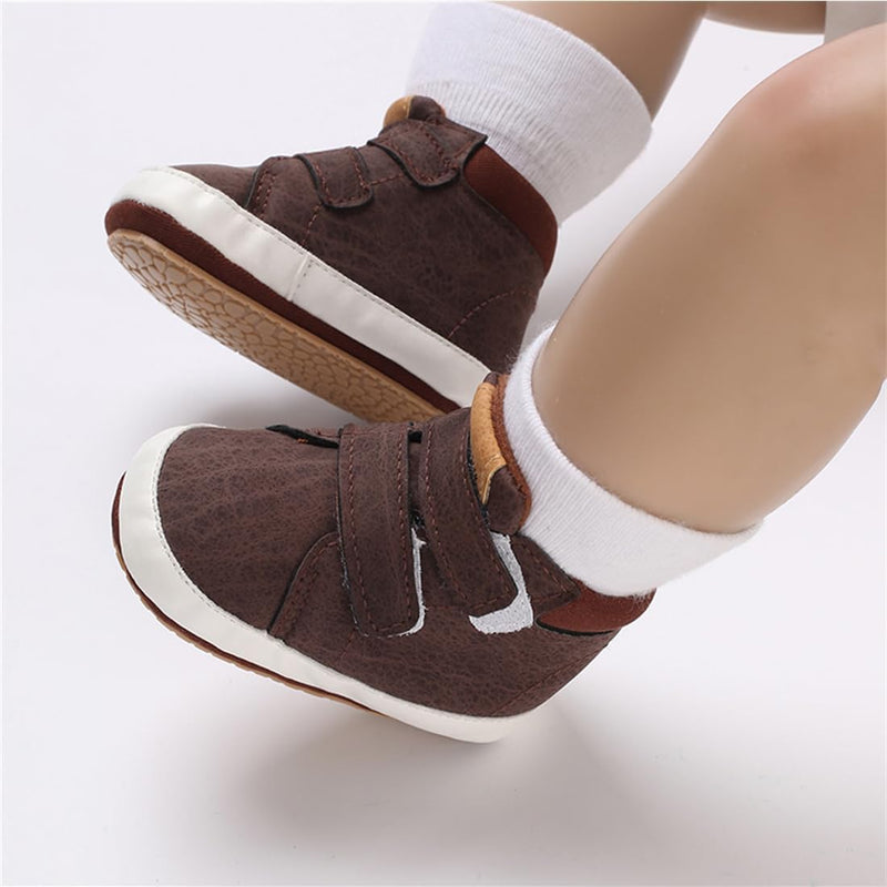 E-FAK Baby Shoes Boys Girls Infant Sneakers Non-Slip Rubber Sole Toddler Crib First Walker Shoes