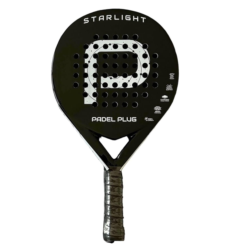 PADEL RACKET Classic Paddle Racket Full 3K Carbon Fiber Light EVA Core Memory Foam Tennis Racquet Paddle Starlight