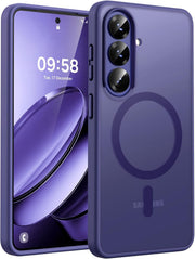 TOCOL for iPhone 17 Pro Case 6.3-Inch, Upgraded Camera Protection, Built-in Ring, Compatible with MagSafe, Shockproof Non-slip Translucent Matte Phone Case, Dark Blue - Midnight Purple S26