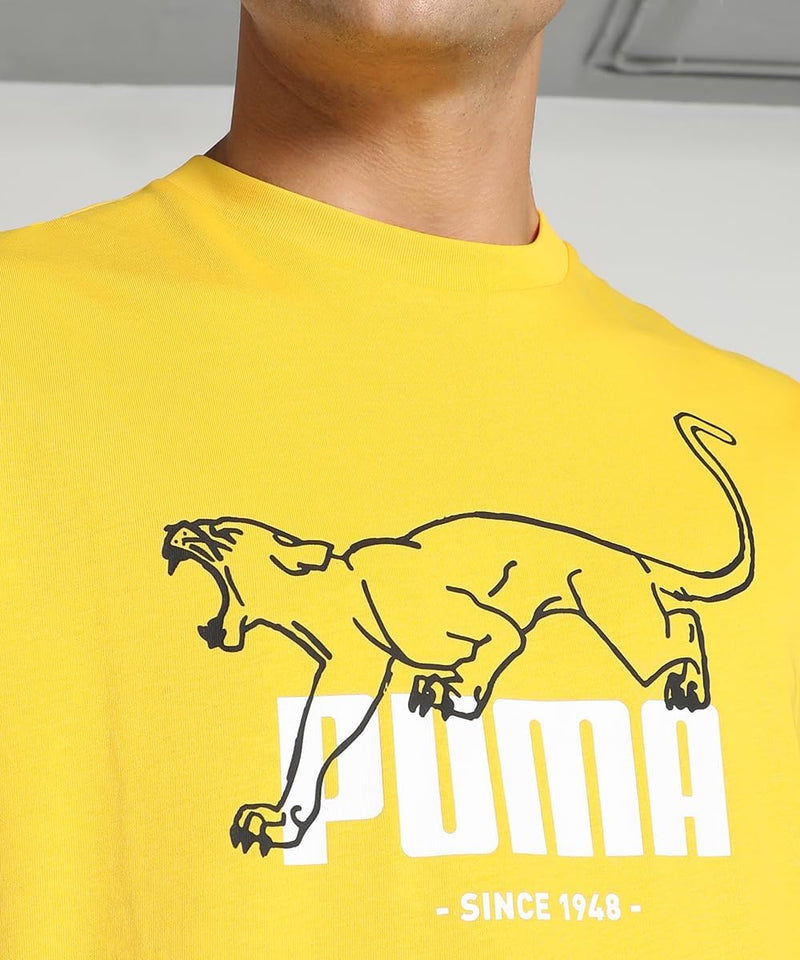 Mens Graphics Animal Lifestyle Men Shirts - Yellow Sizzle