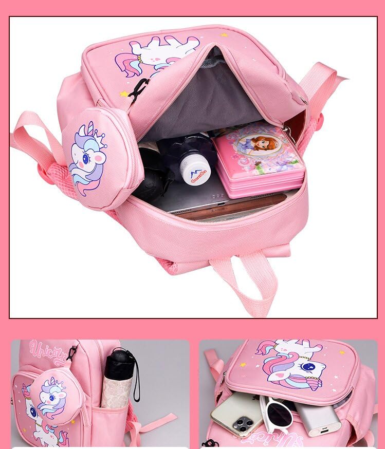 EETU Kids Backpack for Boys and Girls 3D Print Cartoon Children Book Bag with Coin Pocket and Adjustable School Bag Shoulder Strap