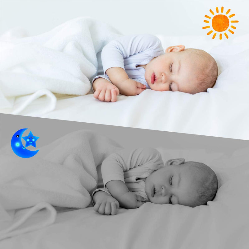HelloBaby Video Baby Monitor 3.2'' LCD Display Screen with Camera, Infrared Night Vision, Two Way Talk, VOX Mode, Built-in Lullabies, Long Range and Temperature Monitoring
