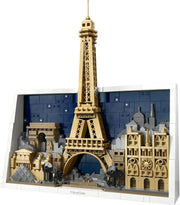 Architecture Paris City of Love - DIY Miniature Model Kit for Adults - Home Decor 3D Wall Art w/Iconic Parisian Landmarks Incl. Eiffel Tower - Gift Idea - 21064