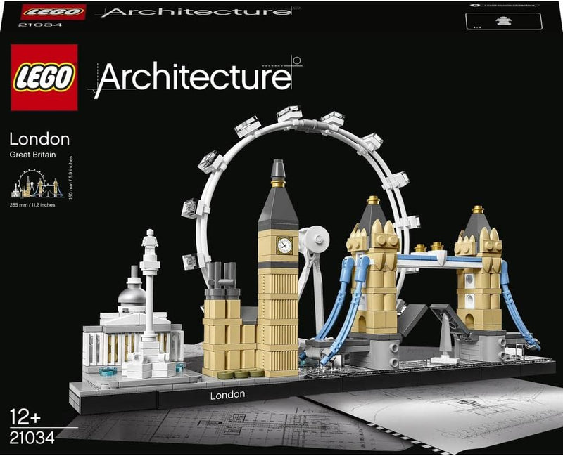 21034 Architecture Skyline Model Building Set, London Eye, Big Ben, Tower Bridge Collection, Office Home Décor, Collectible Gift Idea - London Skyline