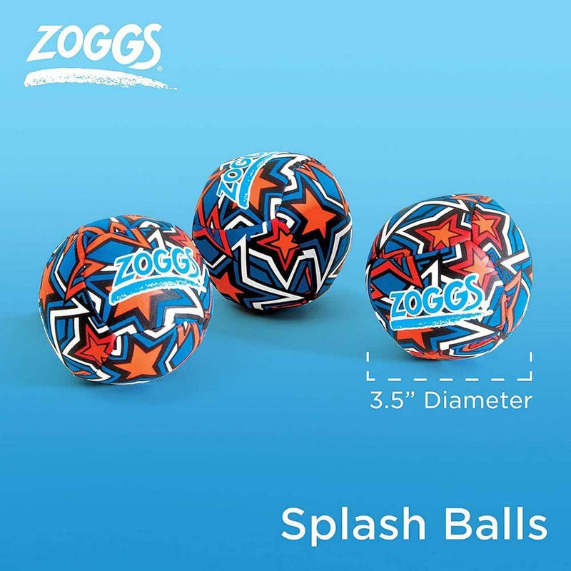 Zoggs Unisex Baby (Set of 2) Kids Water Friendly Neoprene Covered Splash Balls, Orange/Blue, Set 2 UK