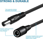 Dc Power Extension Cable,5.5mm x 2.1mm 12v Extension Cord 10FT Security Camera Cable DC Male to Female Extender Wire for CCTV IP Indoor Camera Dvr Standalone LED Strip,DC Supply Adapter
