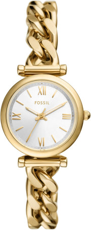 Women's Carlie Mini Quartz Stainless Steel Three-Hand Watch, Color: Gold (Model: ES5329)