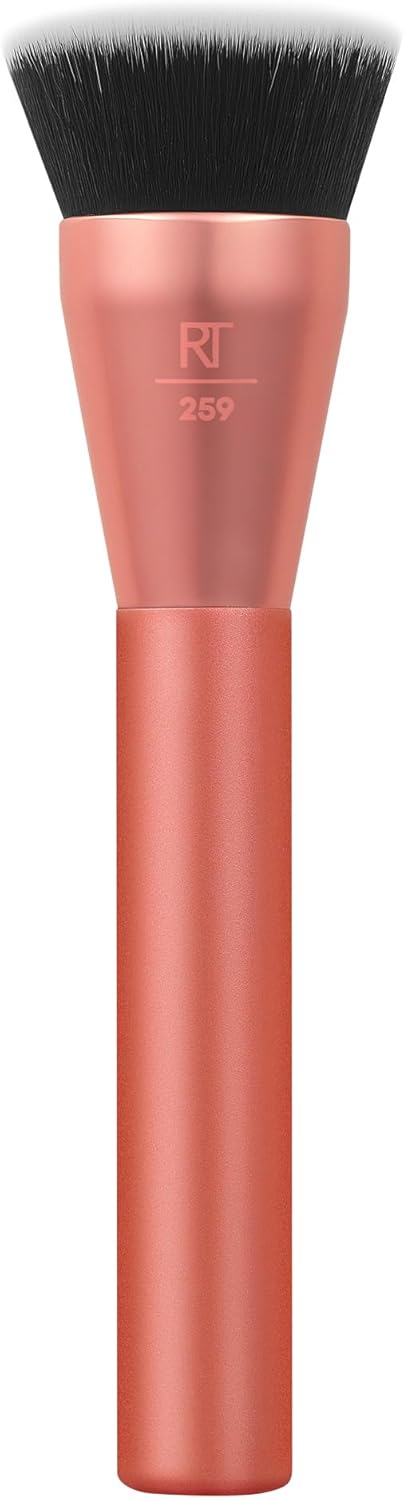 Real Techniques Bubble Blending Makeup Brush, Multipurpose Face Brush for Liquid, Cream, & Powder Products, Unique Bubble Brush Head, Synthetic Bristles, Vegan & Cruelty Free, 1 Count