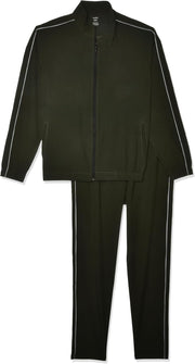 MEN Dry-Fit NSL PIPING Tracksuits - OLIVE