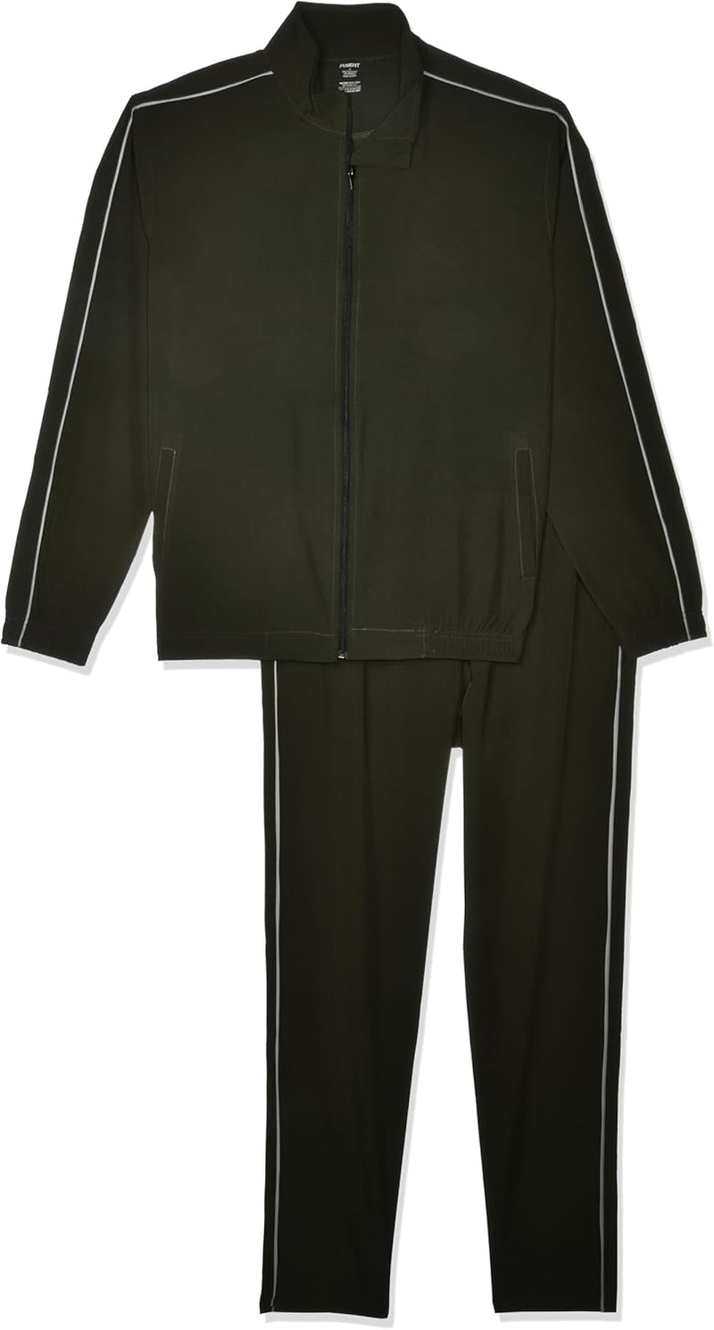 MEN Dry-Fit NSL PIPING Tracksuits - OLIVE