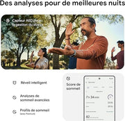 Fitbit Google Charge 6 Activity Tracker Includes a 6 Month Premium Membership, 7 Days Battery Life, Google Wallet and Google Maps, Obsidian/Aluminium Black