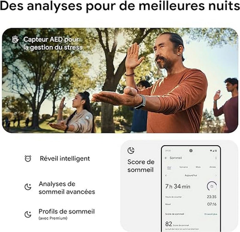 Fitbit Google Charge 6 Activity Tracker Includes a 6 Month Premium Membership, 7 Days Battery Life, Google Wallet and Google Maps, Obsidian/Aluminium Black