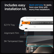 GLAStR EZ FIT Designed for iPhone 15 Pro MAX Screen Protector (2023) Premium Tempered Glass - Case Friendly with Sensor Protection 2 PACK
