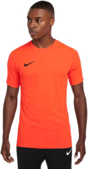 mens M Nk Dry Park Vii Jsy Ss T-Shirt - Bright Crimson/Black