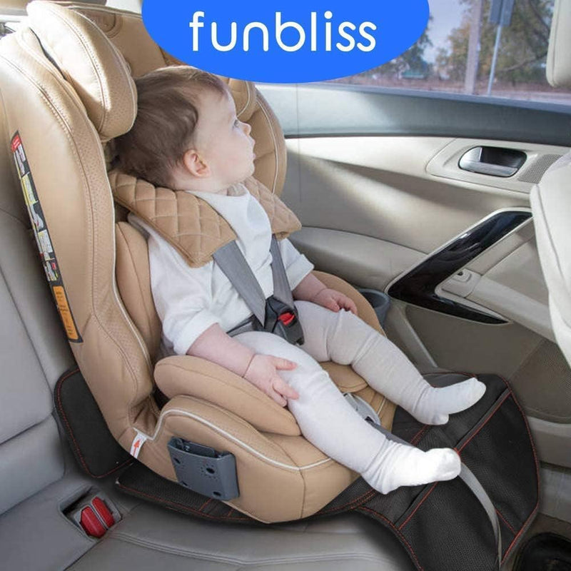 Funbliss Car Seat Protector for Baby Child Car Seats - Auto Seat Cover Mat for Under Carseat with Thickest.