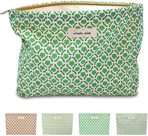 STARDW Flower Cosmetic Bags Makeup Bags for Women and Girls,Travel Makeup Bag Large Capacity Canvas Makeup Bag,Makeup Organizer Bag Zipper Pouch, Embossed pink, Large Capacity Aesthetic Makeup Bags