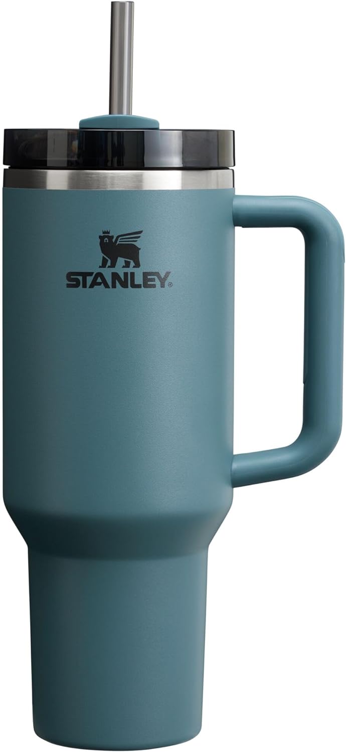 Stanley Quencher H2.0 Tumbler with Handle & Straw 40 oz | Twist On 3-Way Lid | Cupholder Compatible for Travel | Insulated Stainless Steel Cup | BPA-Free | Seafoam