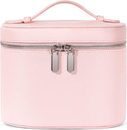 Makeup Bag Travel Makeup Bag with Compartments and Handle Portable Toiletry Bag for Women - Pink