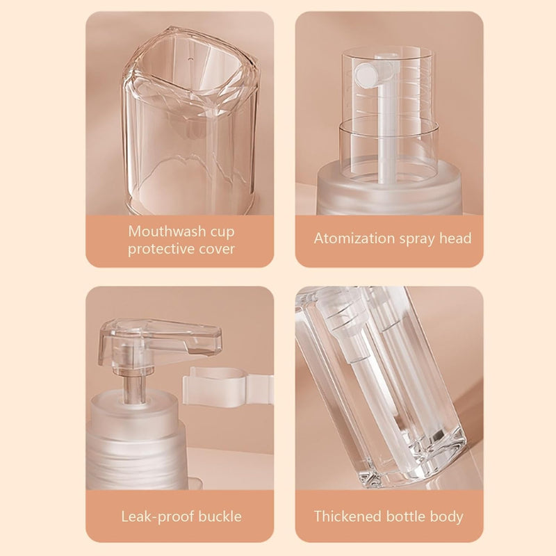 NALACAL Travel Bottles For Toiletries, Portable Travel Bottles Kit, Refillable Travel Liquid Containers, Travel Accessories for Makeup, 4 IN 1 Silicone Leak Proof Toiletry Bottle, TSA-approved