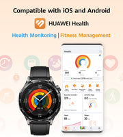 WATCH GT5 46mm Smartwatch, upto14 Days Battery Life, Sharp-Edged Design, Health Tracking, iOS & Android Compatible, 3 Months HUAWEI Care+, Black