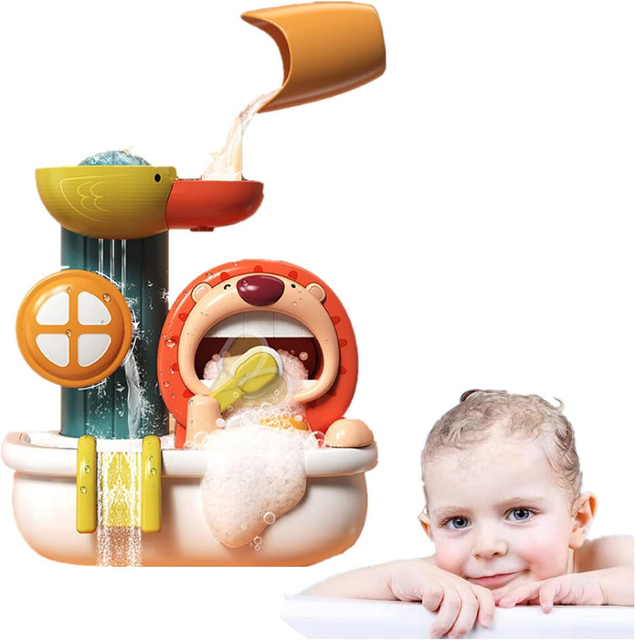 NALACAL Baby Bath Toys, Bathtub Toys Cute Dinosaur Shower Waterfall Water Station Toy with Cup, Dinosaur Bath Toys for Bath Tub Wall and Bathroom Shower Swimming Pool Outdoor Sprinkler Toy