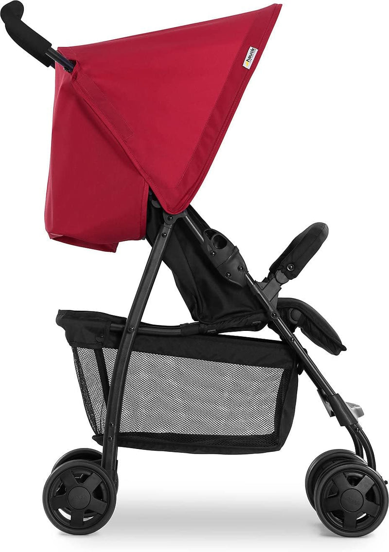 Hauck Sport Pushchair, Red - Super Lightweight Travel Stroller (only 5.9kg), Compact & Foldable, Lay Flat, with Raincover - Red