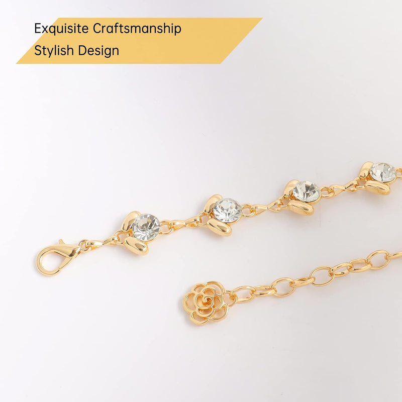 Waist Chain Belts for Women Multilayer Metal Belly Chain For Dress Adjustable Belt Link with Buckle for Women Girls
