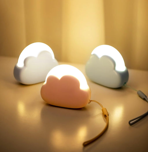 Valensole Bear Kids Night Light, Cute Nursery Light for Baby, Bedroom Night Light with 4-color Dimmable, LED, USB Rechargeable, Portable, Silicone, Camping Lamp - White