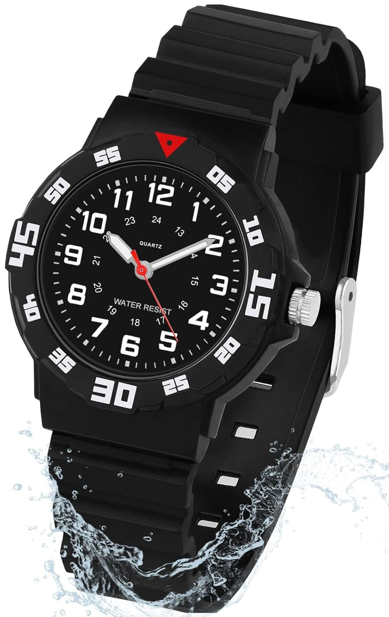 CKV Kids Analog Watches for Girls Boys Kids Watches with Luminous Easy to Read Learning Time, Soft Band, 30M Waterproof Children Watch, Great Birthday Gifts for Ages 3-12 Kids