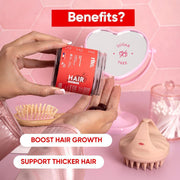 Rite Hair Vitamin Gummies, For Healthy Hair, Biotin, Faster Hair Growth, Sugar Free, Vegan, Cherry Flavour (60 Count)