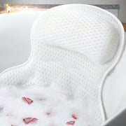 Bath Pillow Bathtub Pillows for Head Neck and Back Support - white, White